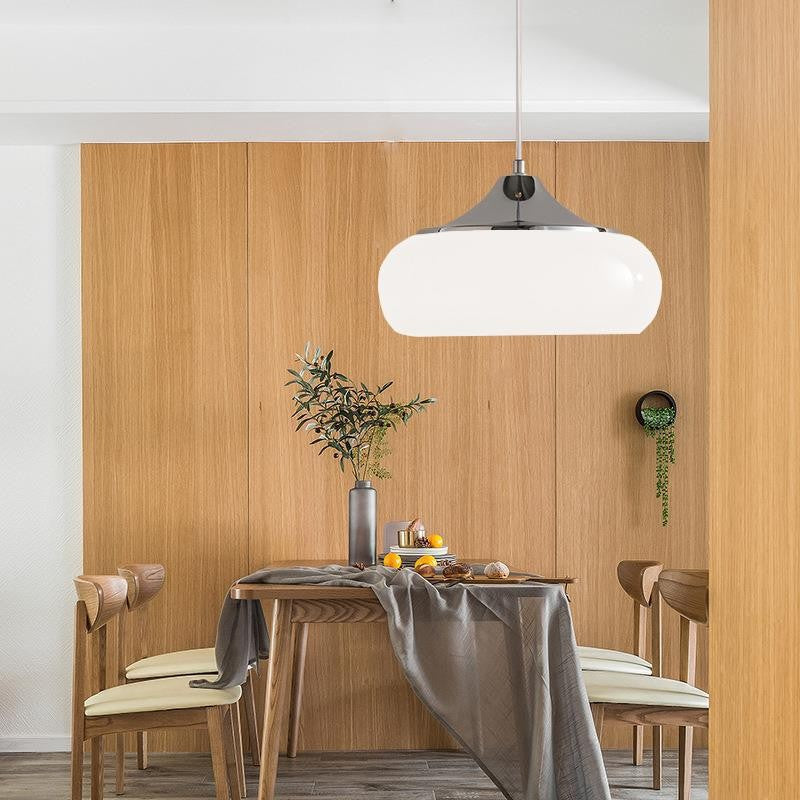 Bauhaus Glass Egg Tart Pendant Lamp