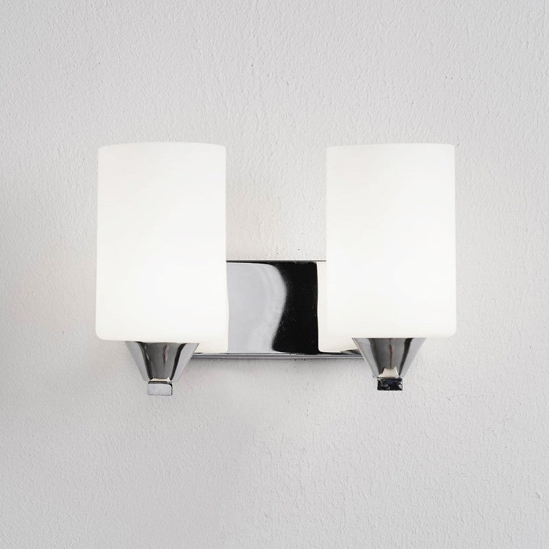 Chrome Glass Bedside Wall Lamp