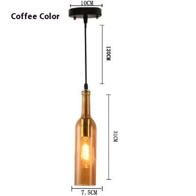 Colorful Beer Bottle Glass Chandelier