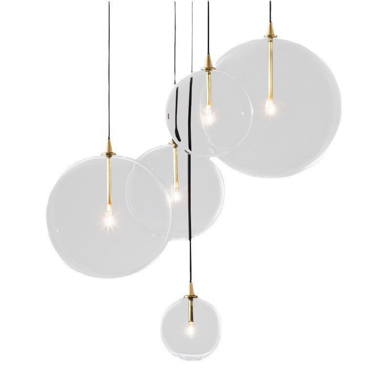 Simple Transparent Glass Ball Chandelier