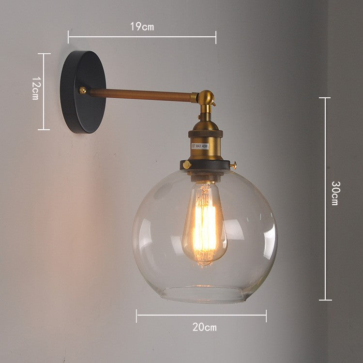 Amber Glass Wall Lamp