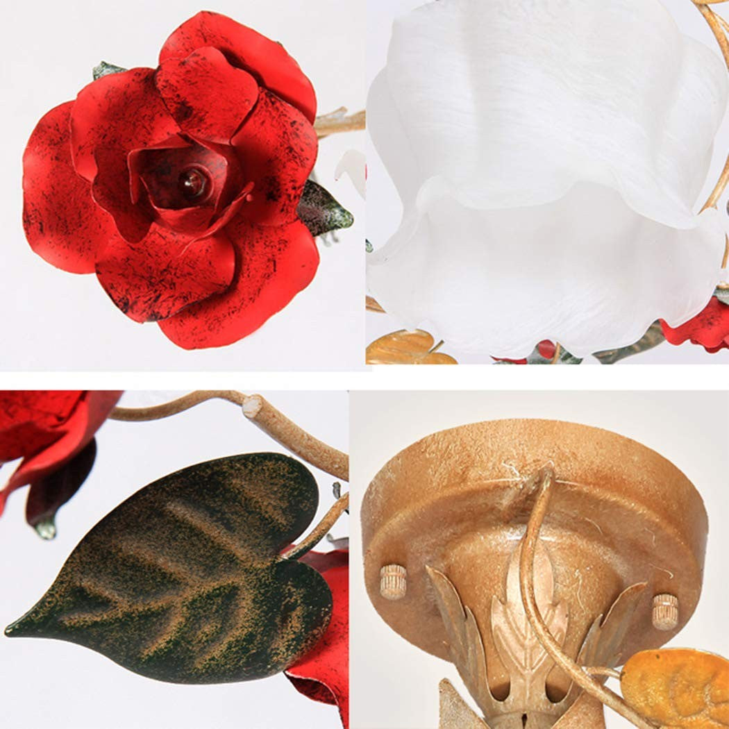 American Pastoral Flower Ceiling Lamp