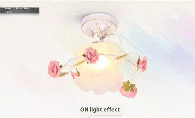 American Pastoral Flower Ceiling Lamp