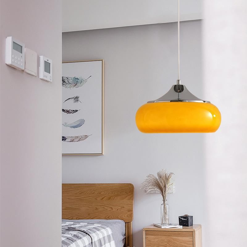 Bauhaus Glass Egg Tart Pendant Lamp