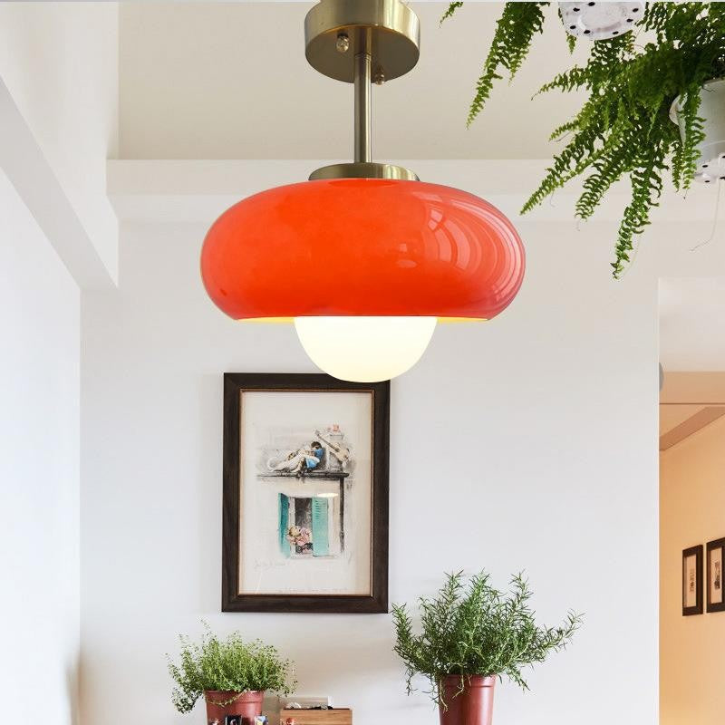 Bauhaus Glass Egg Tart Pendant Lamp