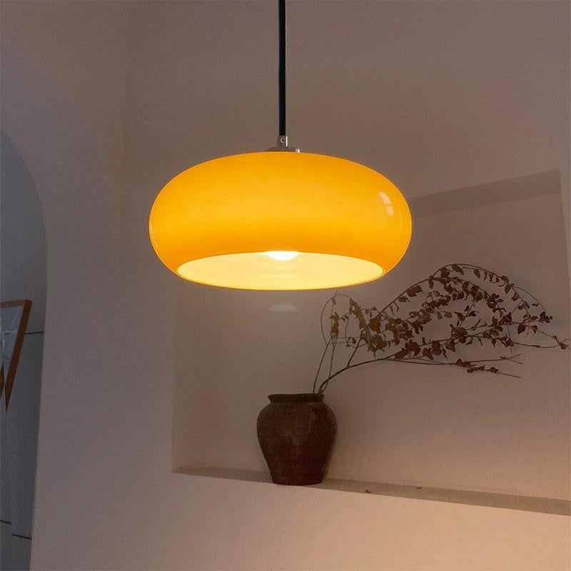 Bauhaus Glass Egg Tart Pendant Lamp