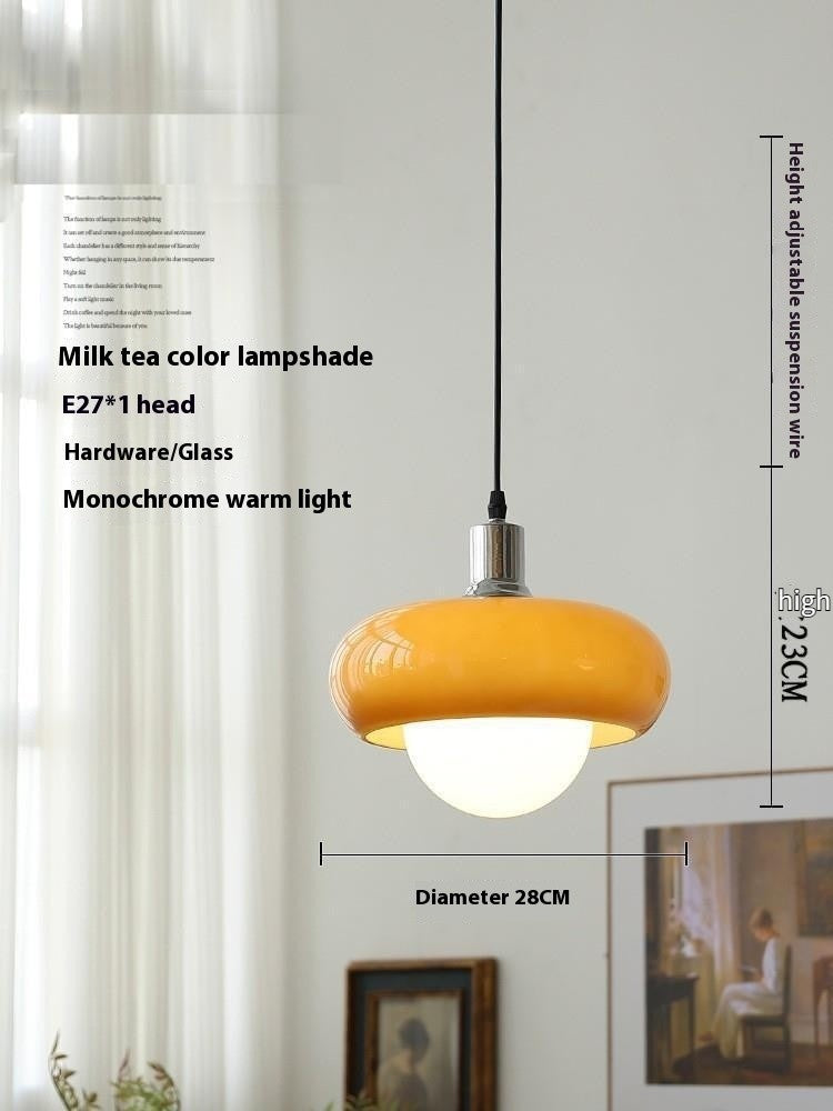 Bauhaus Glass Egg Tart Pendant Lamp