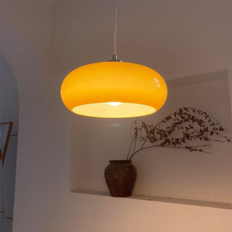 Bauhaus Glass Egg Tart Pendant Lamp