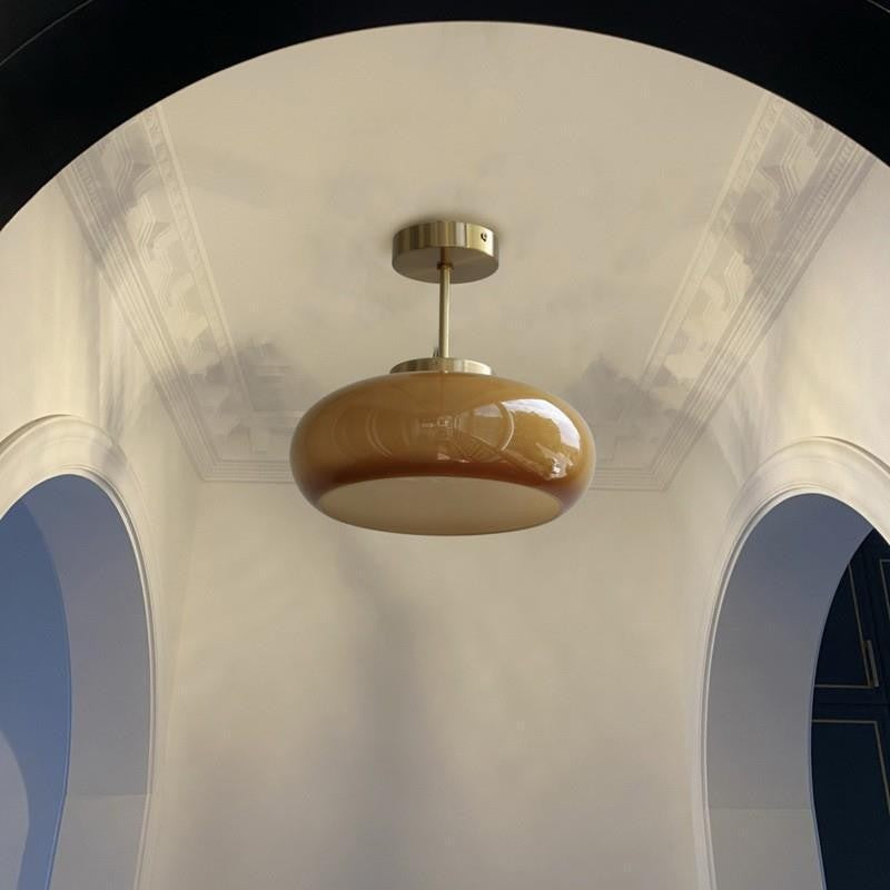 Bauhaus Glass Egg Tart Pendant Lamp