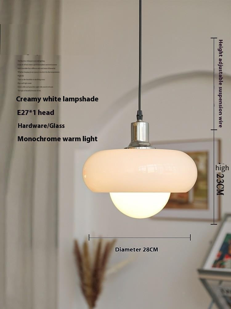 Bauhaus Glass Egg Tart Pendant Lamp