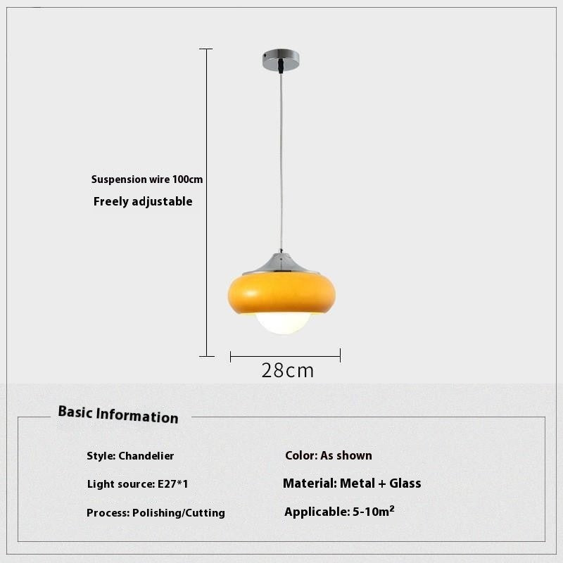Bauhaus Glass Egg Tart Pendant Lamp