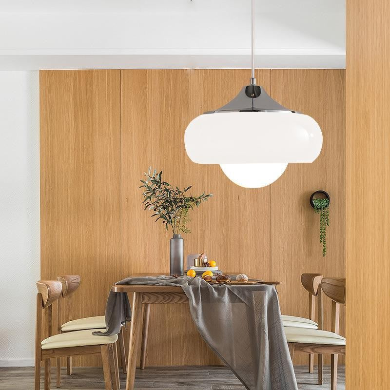Bauhaus Glass Egg Tart Pendant Lamp