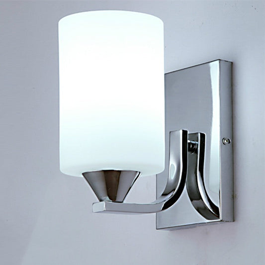 Chrome Glass Bedside Wall Lamp