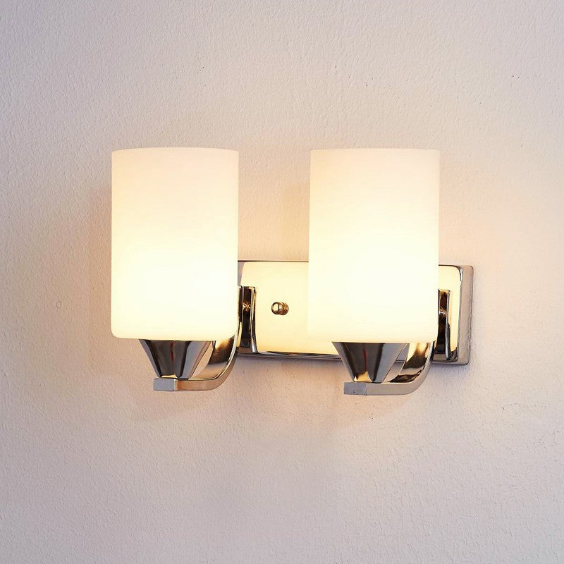 Chrome Glass Bedside Wall Lamp