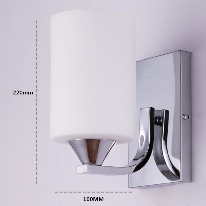 Chrome Glass Bedside Wall Lamp