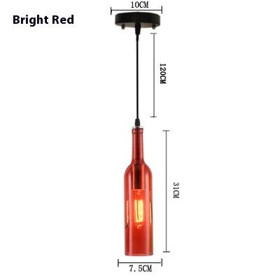 Colorful Beer Bottle Glass Chandelier