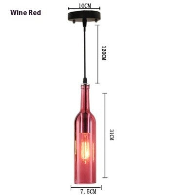 Colorful Beer Bottle Glass Chandelier