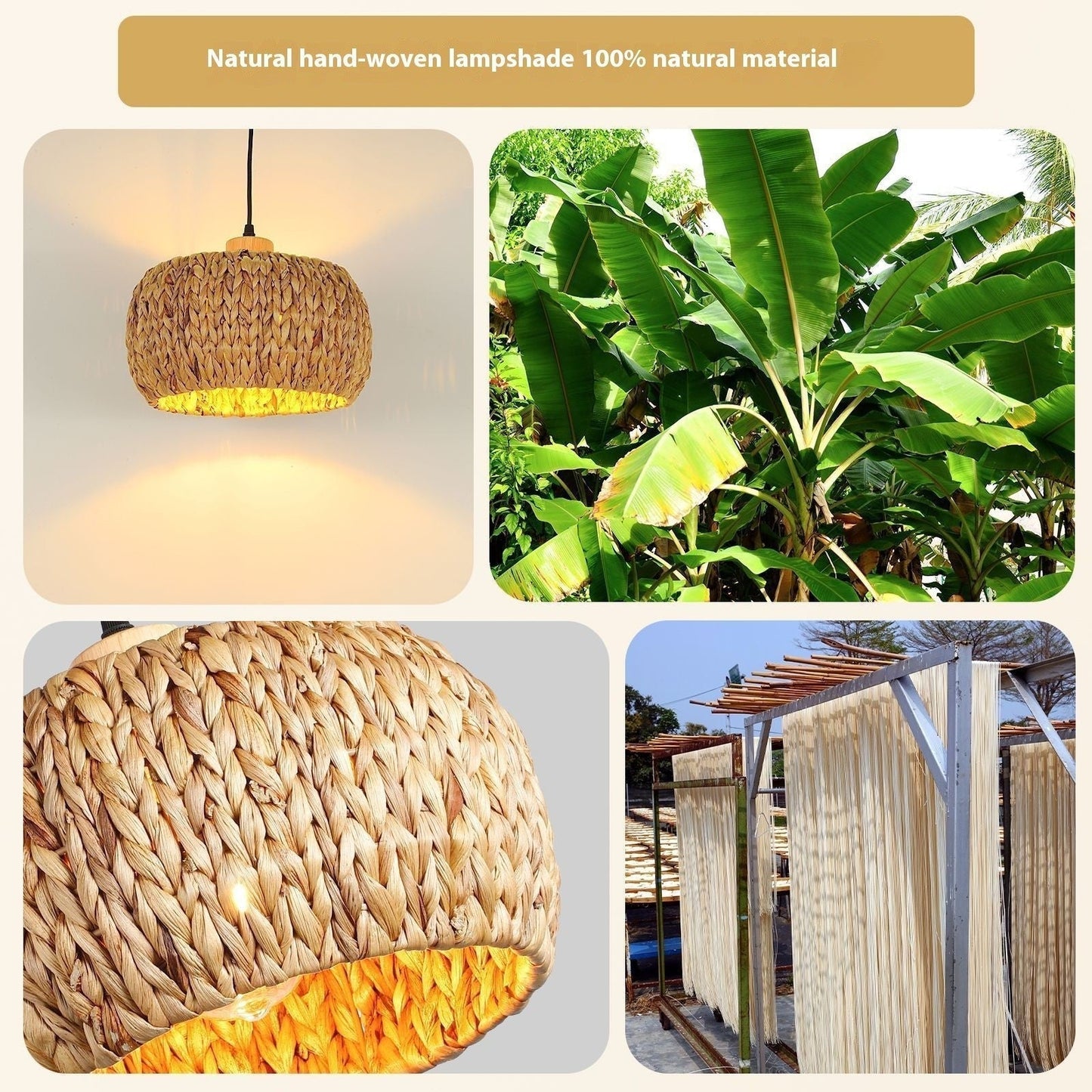 Handwoven Rattan Bamboo Chandelier