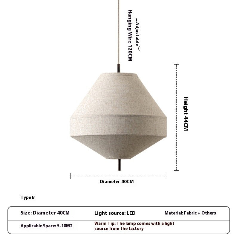 Japanese Fabric Chandelier