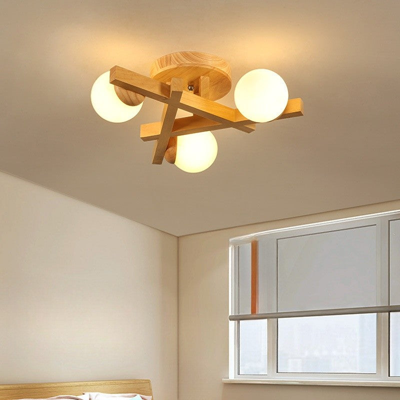 Nordic Wooden Ceiling Lamp