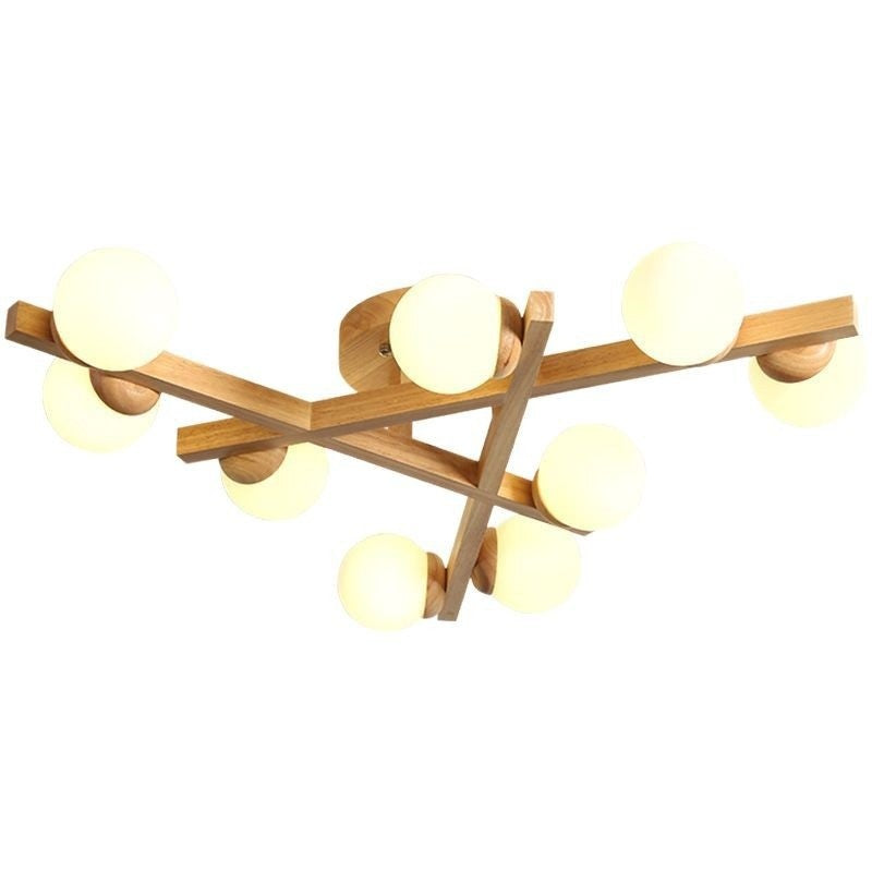 Nordic Wooden Ceiling Lamp