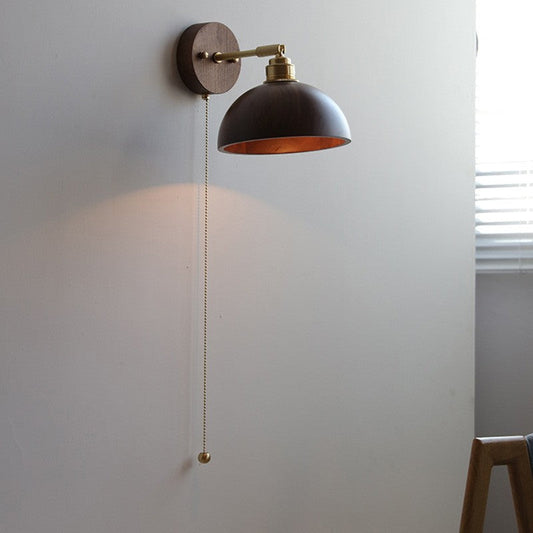 Nordic Wooden Niche Wall Lamp