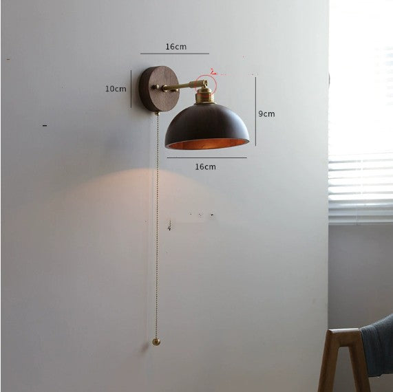 Nordic Wooden Niche Wall Lamp