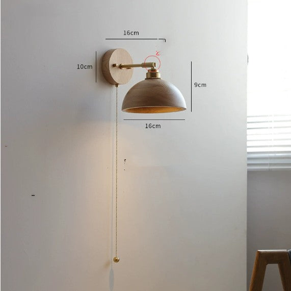 Nordic Wooden Niche Wall Lamp