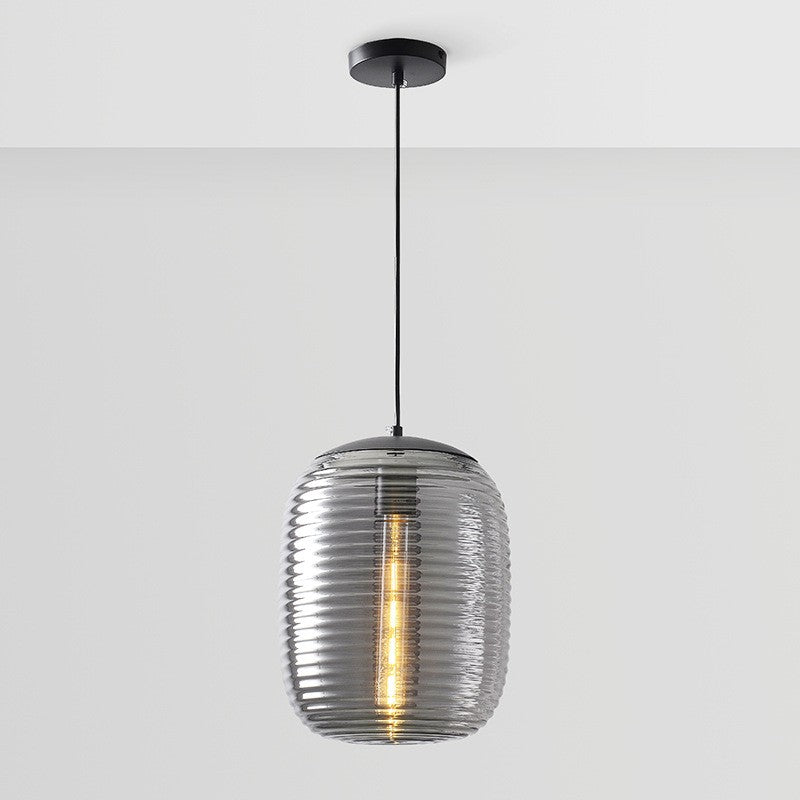 Postmodern Striped Glass Chandelier