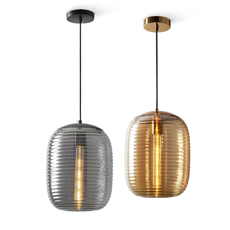 Postmodern Striped Glass Chandelier