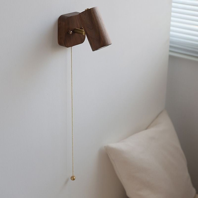 Retro Walnut Wall Lamp