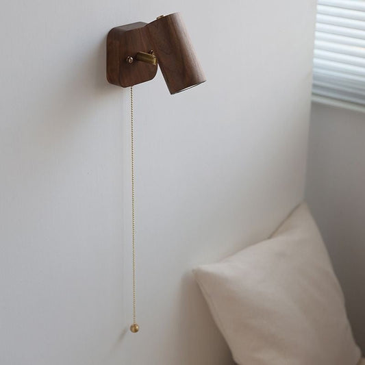 Retro Walnut Wall Lamp