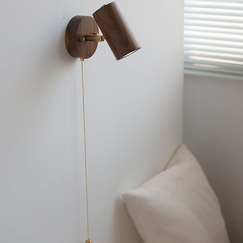 Retro Walnut Wall Lamp