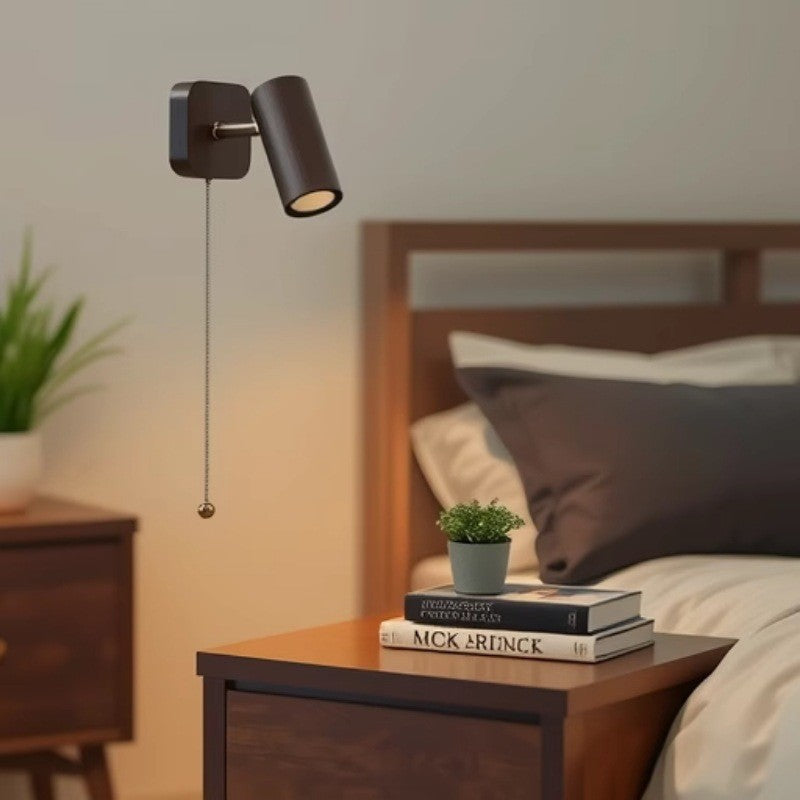 Retro Walnut Wall Lamp