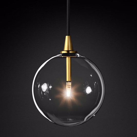 Simple Transparent Glass Ball Chandelier