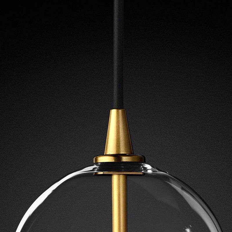 Simple Transparent Glass Ball Chandelier