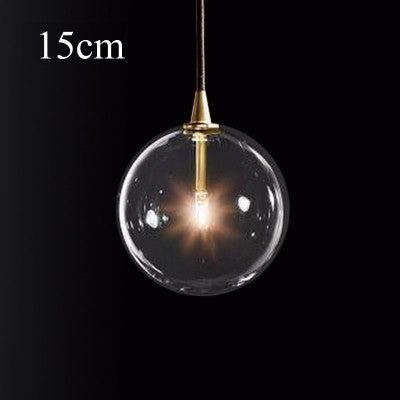 Simple Transparent Glass Ball Chandelier