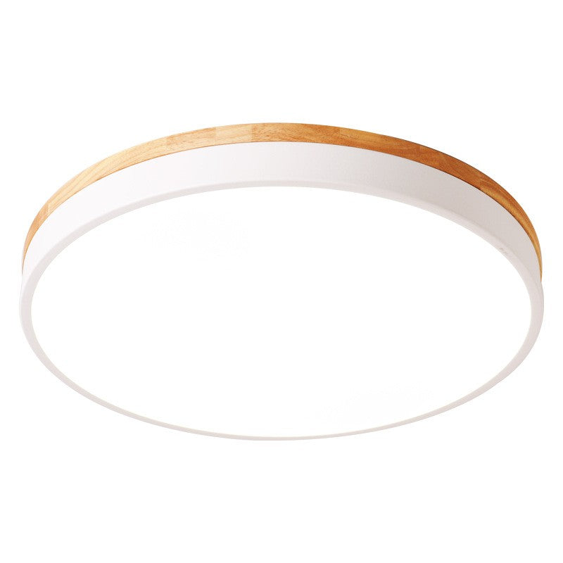 Solid Wood Round LED Ceiling Light